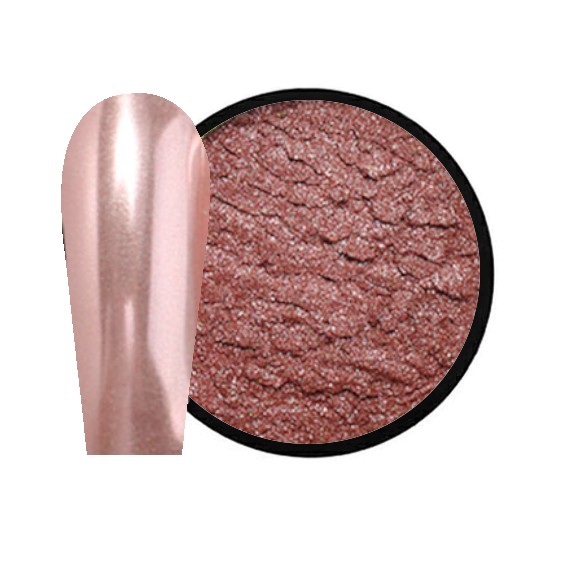 JUSTNAILS Mirror-Glow Nagel Pigment - Candy Peach