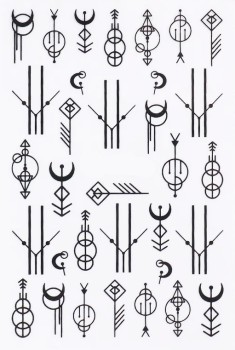 JUSTNAILS Sticker Black Abstract Lines 096 JUSTNAILS Sticker Black Abstract Lines 096