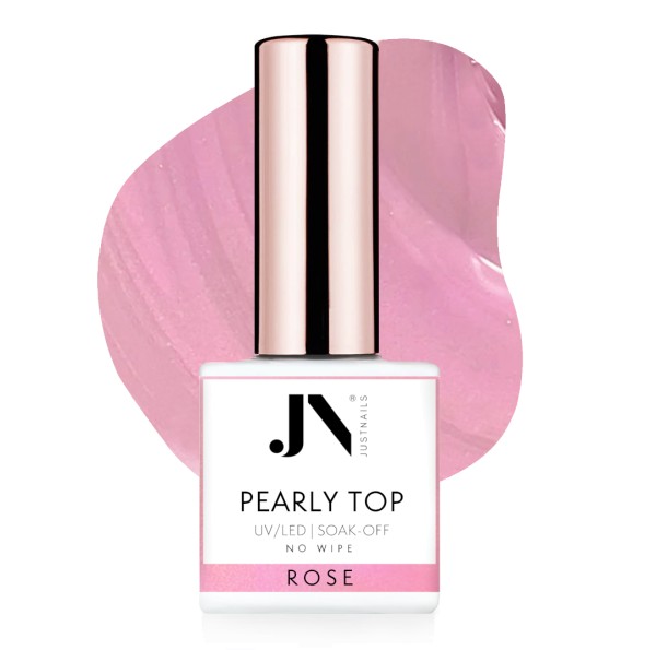 JUSTNAILS Pearly Top Finish no Wipe - Rose