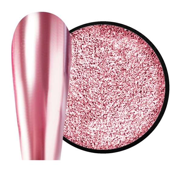 JUSTNAILS Mirror-Glow Nagel Pigment - Rosè Shine