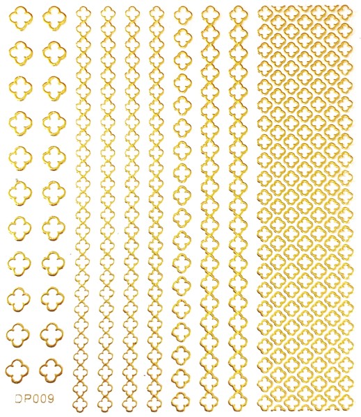 selbstklebende Sticker gold 009