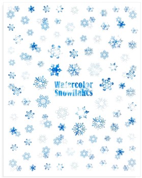 JUSTNAILS Sticker Snowflakes Watercolor 252 JUSTNAILS Sticker Snowflakes Watercolor 252