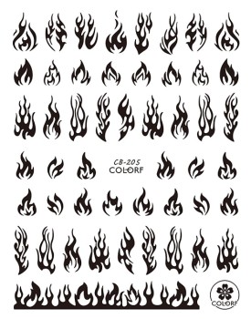 JUSTNAILS Sticker Feuer Fire schwarz selbstklebend 205 JUSTNAILS Sticker Feuer Fire schwarz selbstklebend 205