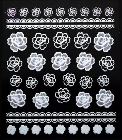 Rosen 3D Sticker white