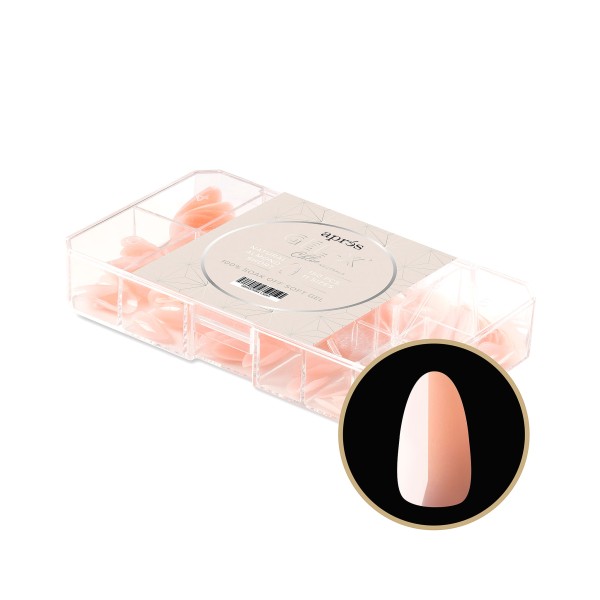 Gel-X® Neutral Cover Tips Box 150pcs - "Chloe" - Natural Almond short