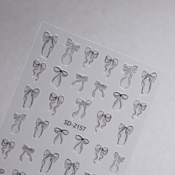 JUSTNAILS Sticker Schleifen black 2157