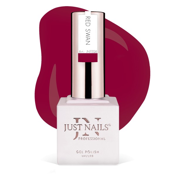 JUSTNAILS Gel Polish Color - RED SWAN - Shellac Soak-off