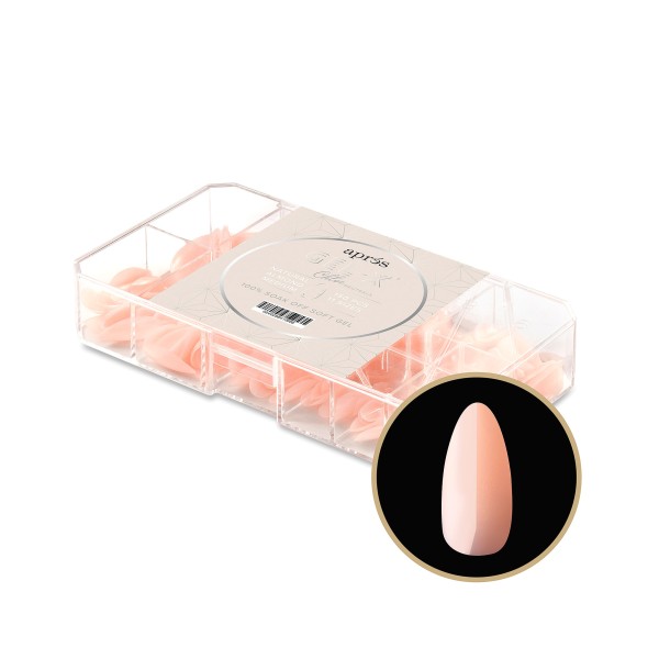 Gel-X® Neutral Cover Tips Box 150pcs - "Chloe" - Natural Almond medium