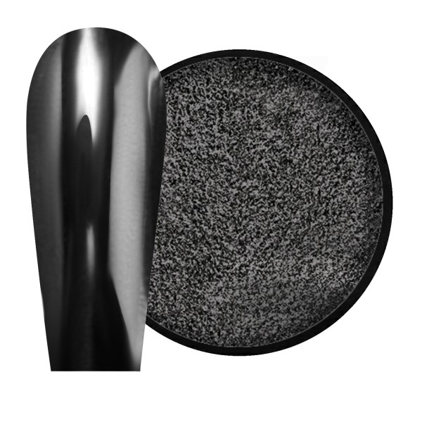 JUSTNAILS Mirror-Glow Nagel Pigment - BLACK