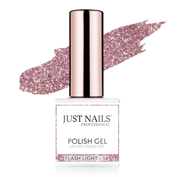 JUSTNAILS Gel Polish Color - Flash Light 14 - Shellac Soak-off