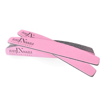 JUSTNAILS Premium Feile Rosa  Long Life Halbmond 100/180 JUSTNAILS Premium Feile Rosa  Long Life Halbmond 100/180