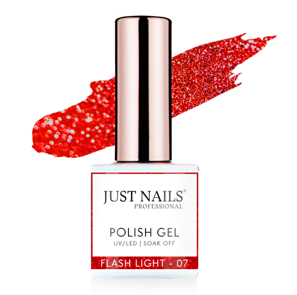 JUSTNAILS Gel Polish Color - Flash Light 07 - Shellac Soak-off