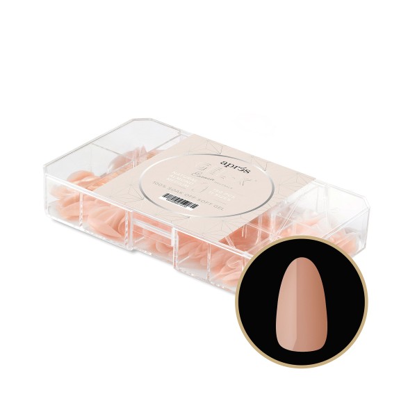 Gel-X® Neutral Cover Tips Box 150pcs - "Emma" - Natural Almond Short