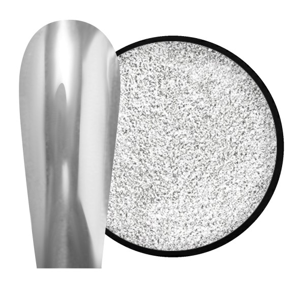 JUSTNAILS Mirror-Glow Nagel Pigment - Silver