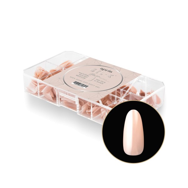 Gel-X® Neutral Cover Tips Box 150pcs - "Maisie" - Natural Round medium